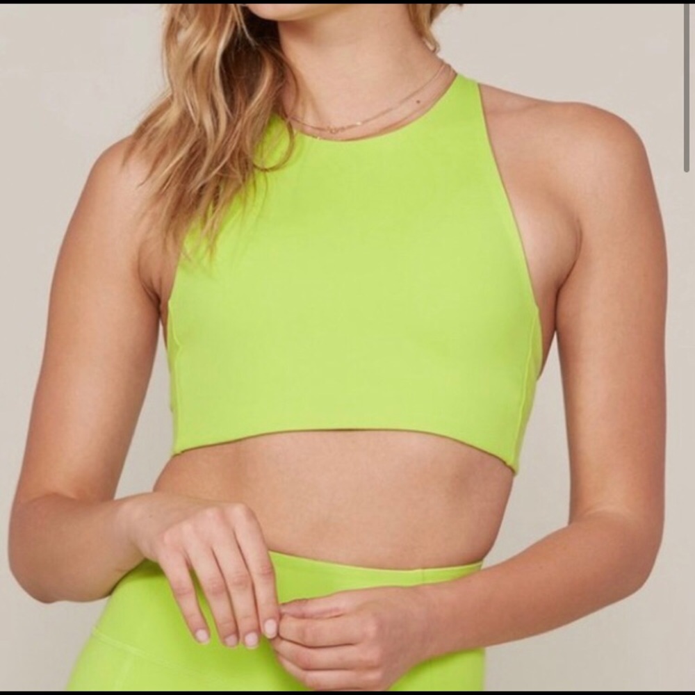 SOLD Girlfriend Collective Topanga Sport Bra Lime
